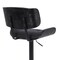 Armen Living Brooklyn Adjustable Swivel Black Faux Leather and Black Wood Bar Stool with Black Base LCBRBABLBL - alternate 4